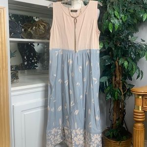 GUC Reborn Pastel Pink & Baby Blue Sleeveless Maxi Dress, 1XL